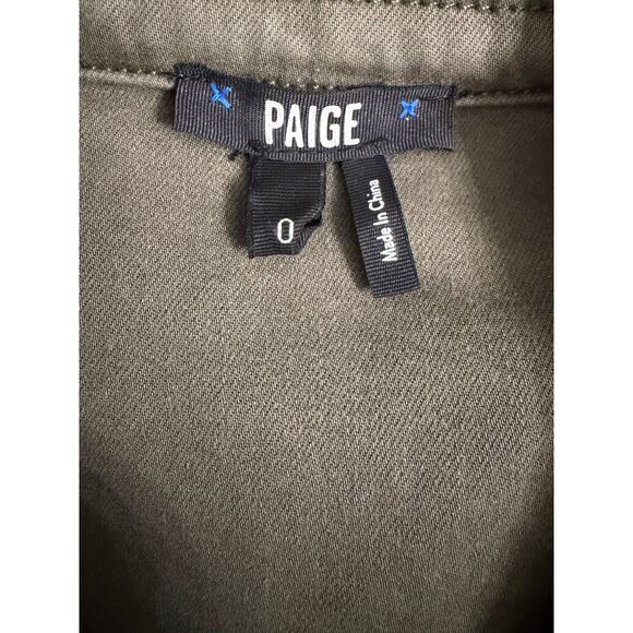 Paige Anessa Wide-Leg Utility Jumpsuit Wide Leg Vintage Brushed Olive Sz 0 - Picture 12 of 13